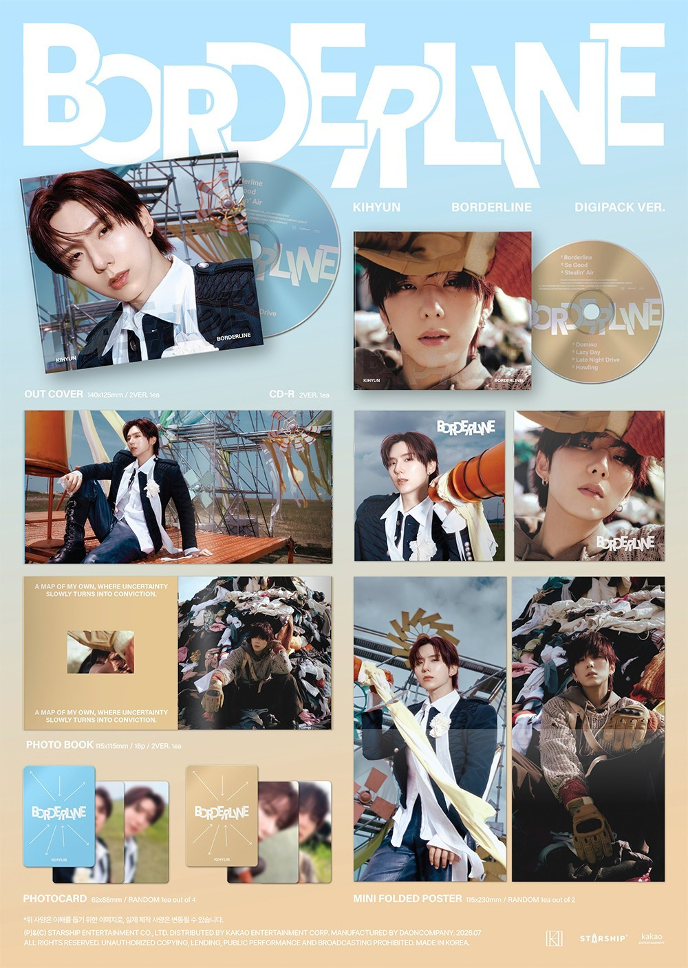 KIHYUN (MONSTA X) - BORDERLINE (DIGIPACK Version)