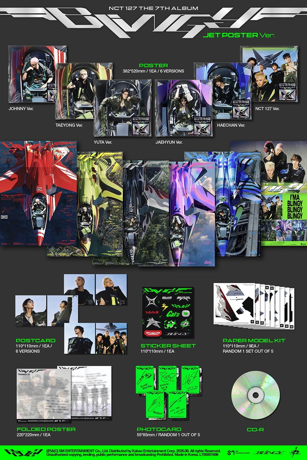 NCT 127 - BLINGY (7th Album) POSTER