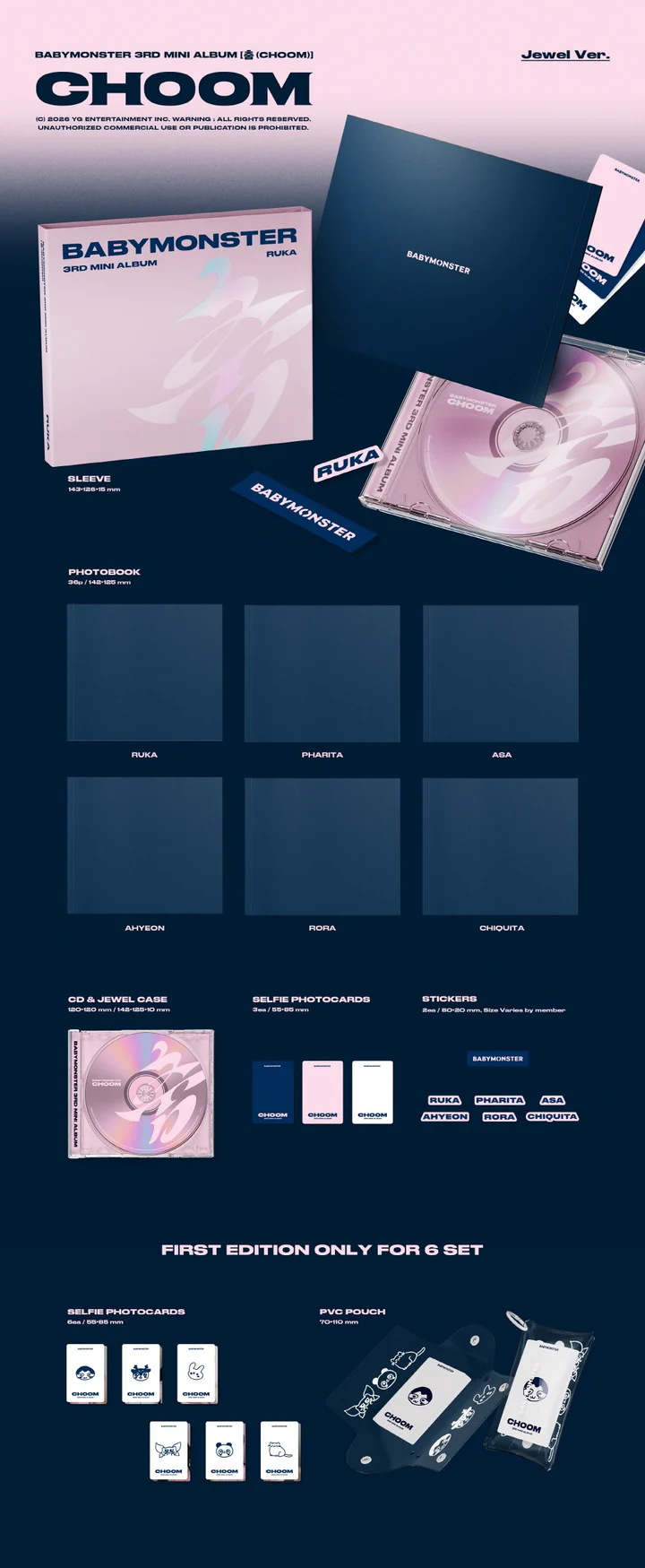 BABYMONSTER - 춤 (CHOOM) (3rd Mini Album) JEWEL Version
