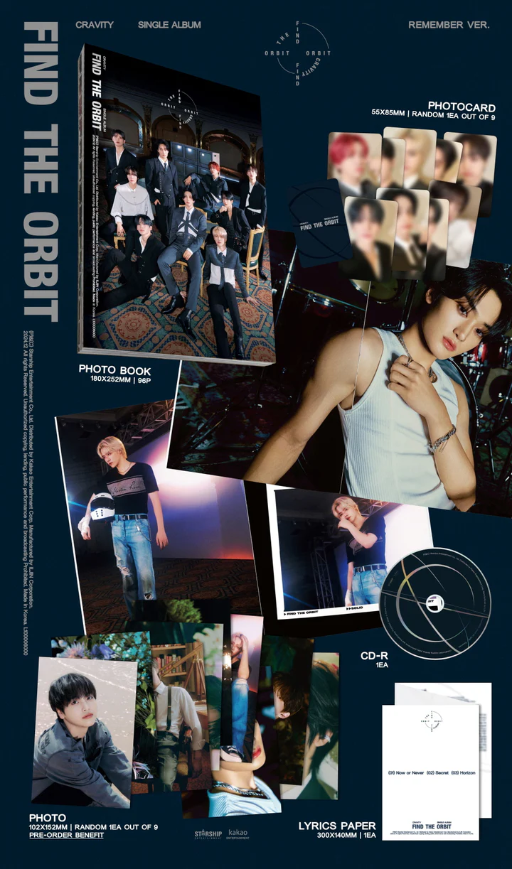 CRAVITY - FIND THE ORBIT (1st Single Album) Special Edition REMEMBER
