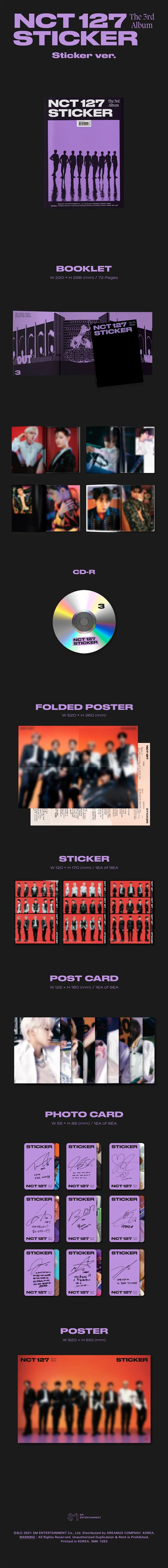 NCT 127 - Sticker (3rd Album) STICKER Version