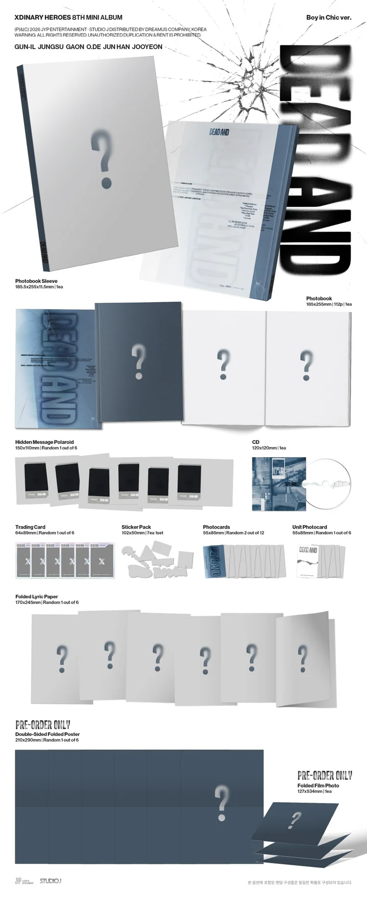 XDINARY HEROES - DEAD AND (8th Mini Album) PHOTOBOOK