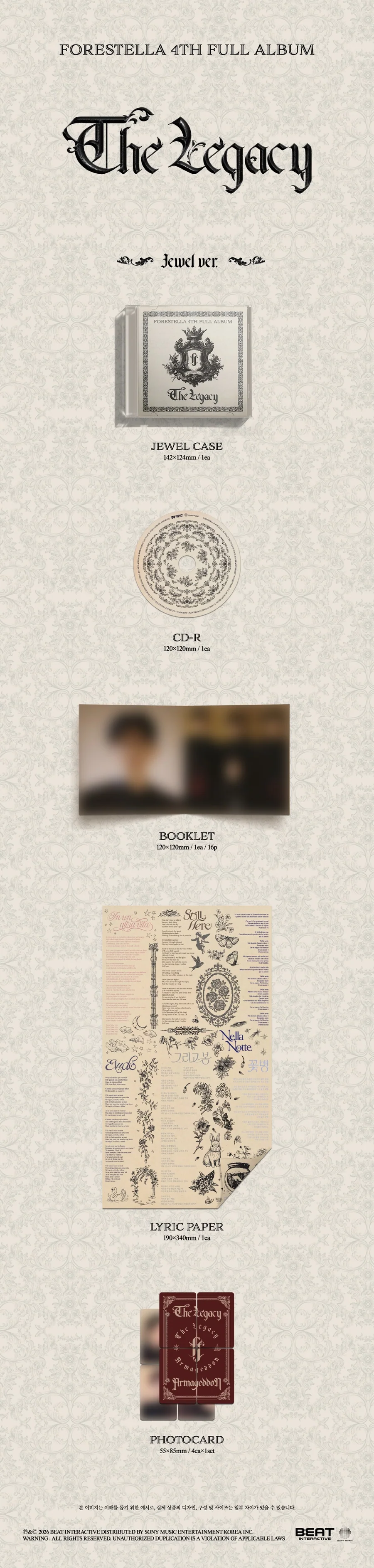 FORESTELLA - THE LEGACY (4th Album) JEWEL CASE