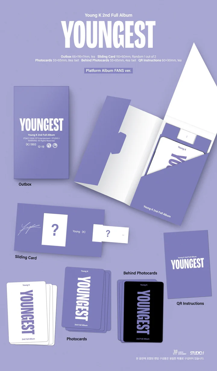 YOUNG K (DAY6) - YOUNGEST (2nd Full Album) PLATFORM ALBUM FANS