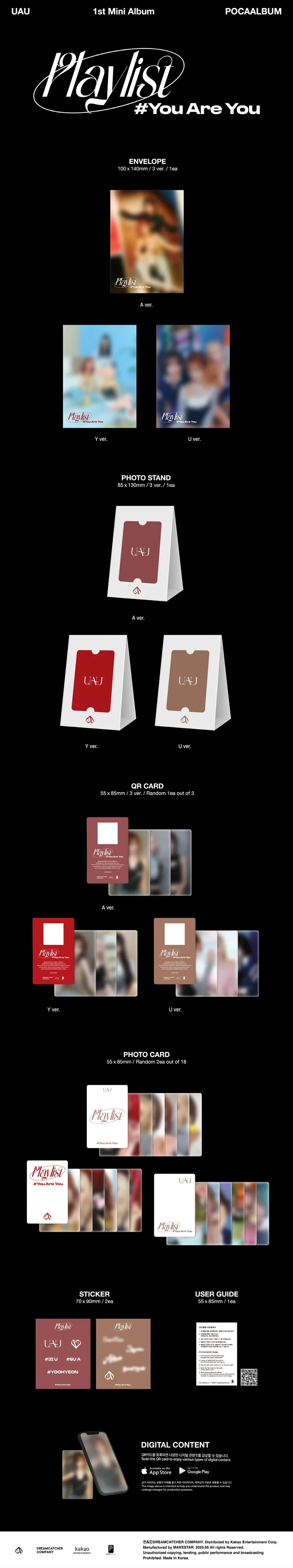 UAU (DREAMCATCHER) - PLAYLIST #YOU ARE YOU (1st Mini Album) POCAALBUM