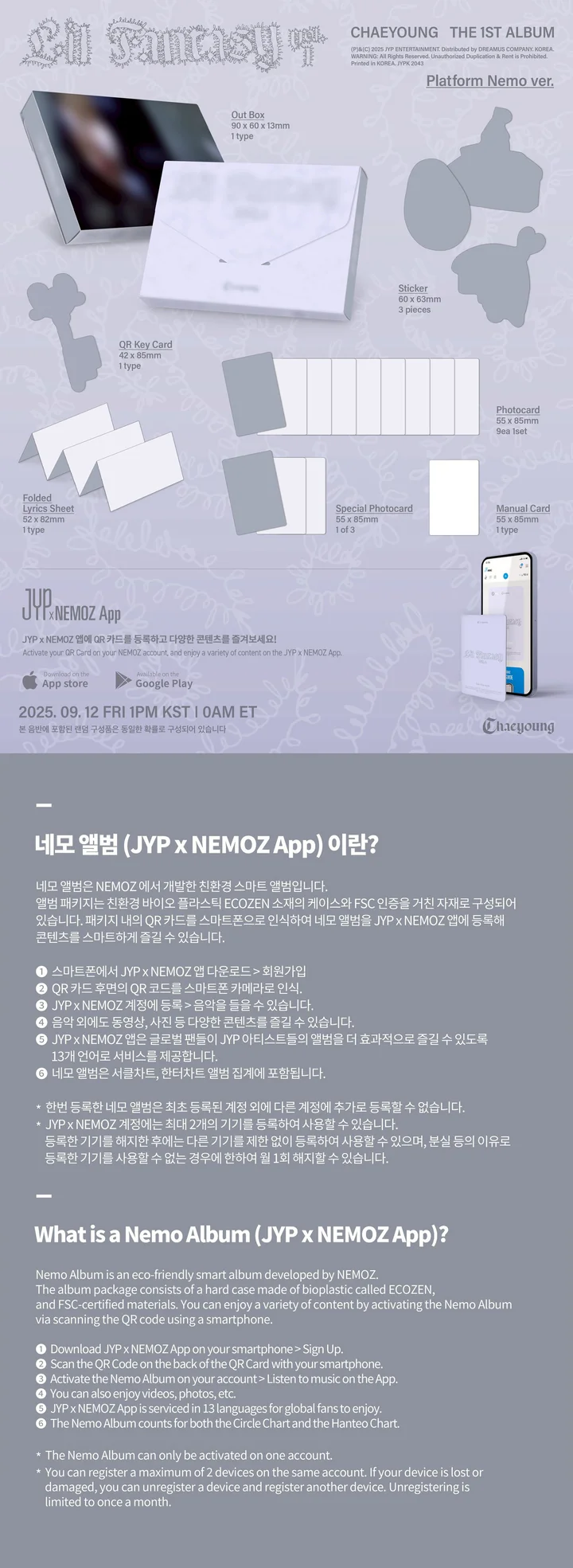 CHAEYOUNG (TWICE) - LIL FANTASY VOL.1 (1st Album) PLATFORM NEMO