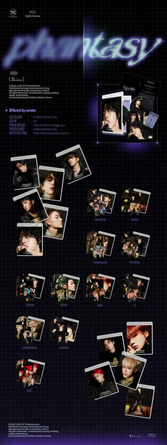 THE BOYZ - PHANTASY : PT.2 SIXTH SENSE (2nd Album) DVD Version