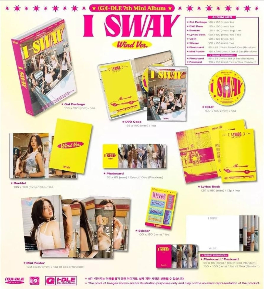 I-DLE - I SWAY (7th Mini Album) Target Exclusive WIND VER.