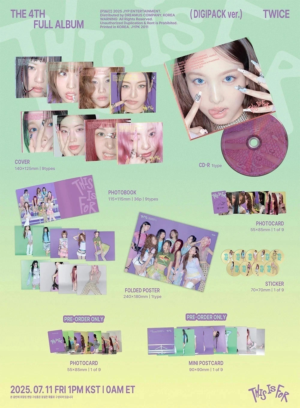 TWICE - THIS IS FOR (4th Album) DIGIPACK Version