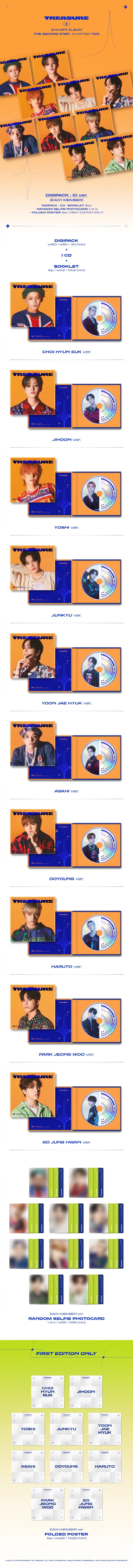 TREASURE - THE SECOND STEP : CHAPTER TWO (2nd Mini Album) DIGIPACK