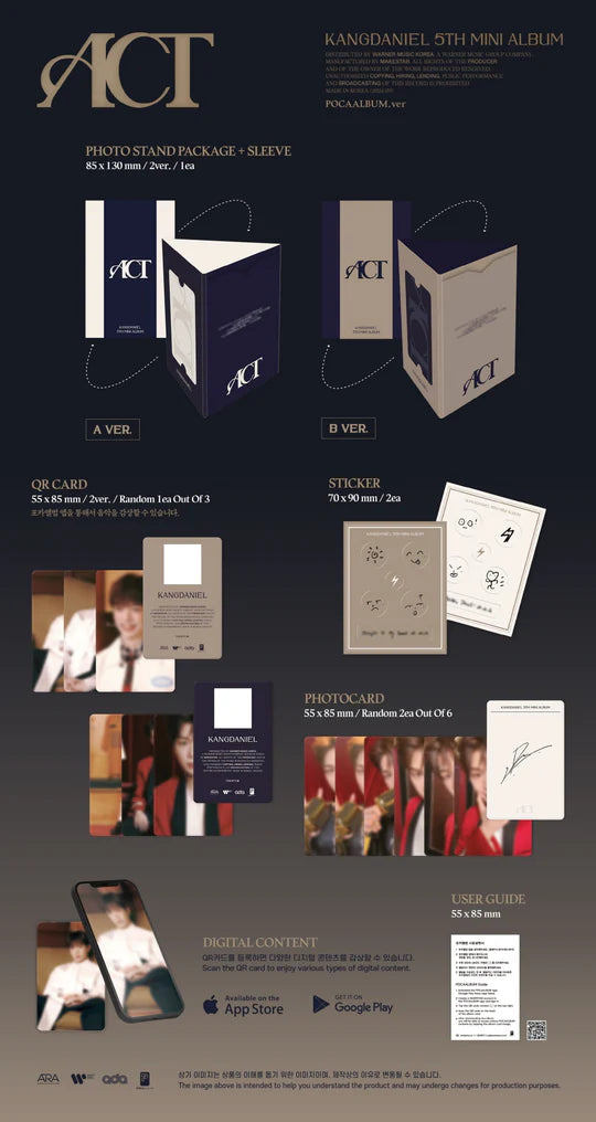 KANG DANIEL - ACT (5th Mini Album) POCA ALBUM