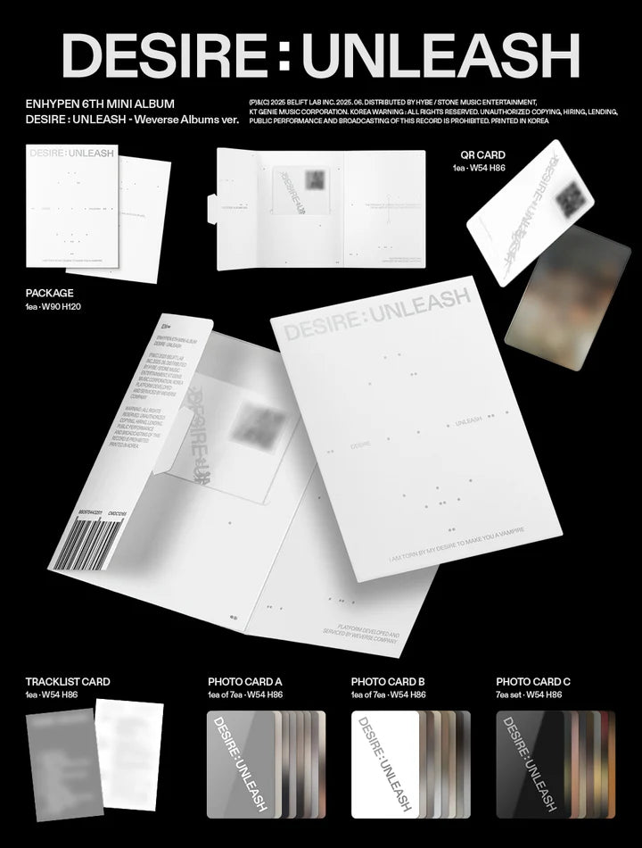 [PRE-ORDEN] ENHYPEN - DESIRE : UNLEASH (6th Mini Album) WEVERSE