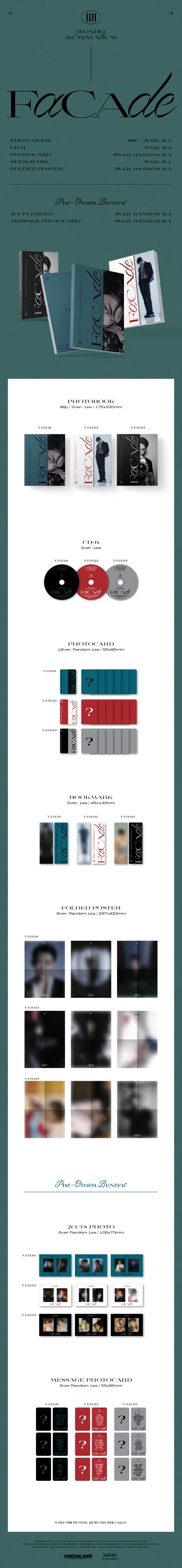 WONHO - FACADE (3rd Mini Album)