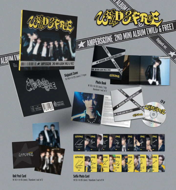 AMPERS&ONE - WILD & FREE (2nd Mini Album) DIGIPACK Version