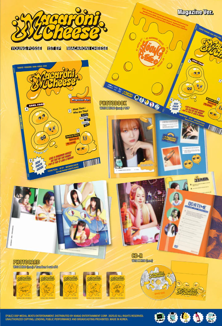 YOUNG POSSE - MACARONI CHEESE (1st Mini Album) MAGAZINE
