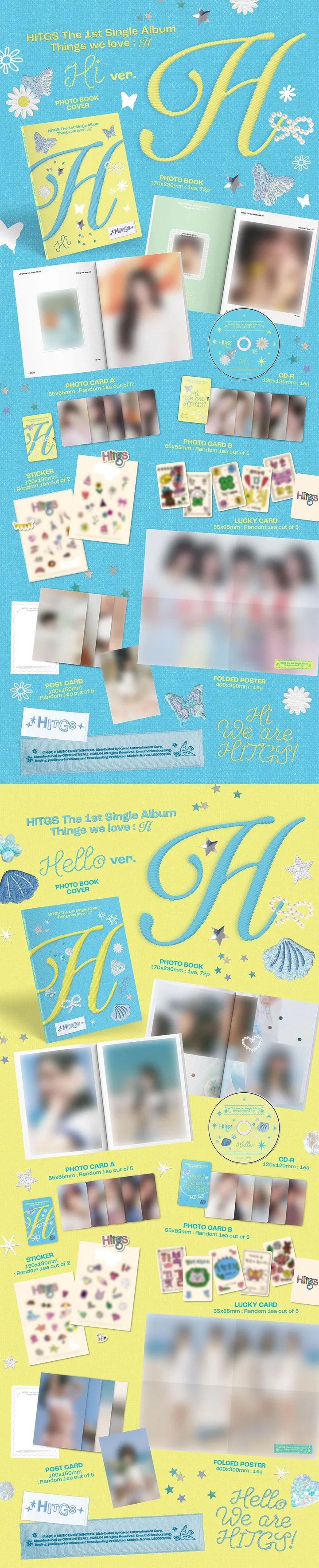 HITGS - THINGS WE LOVE : H (1st Single Album)