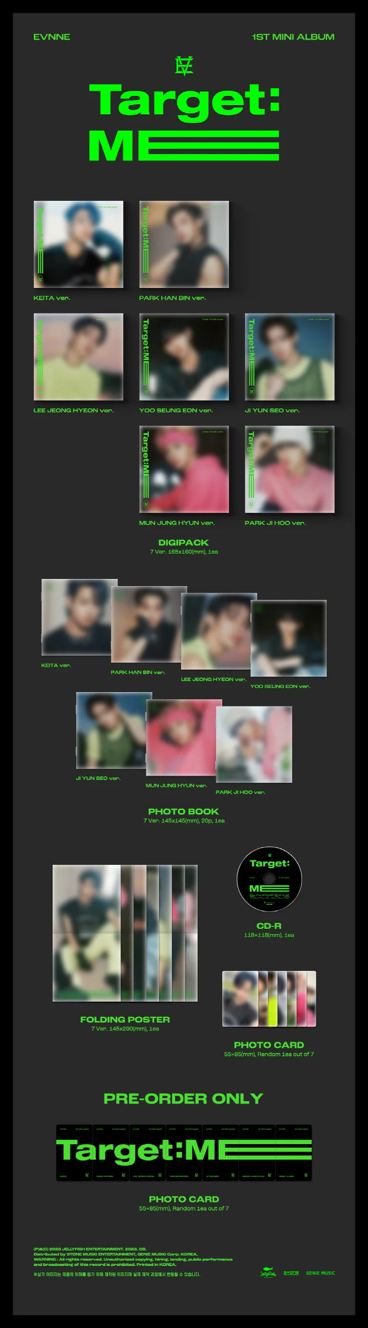 EVNNE - TARGET: ME (1st Mini Album) DIGIPACK