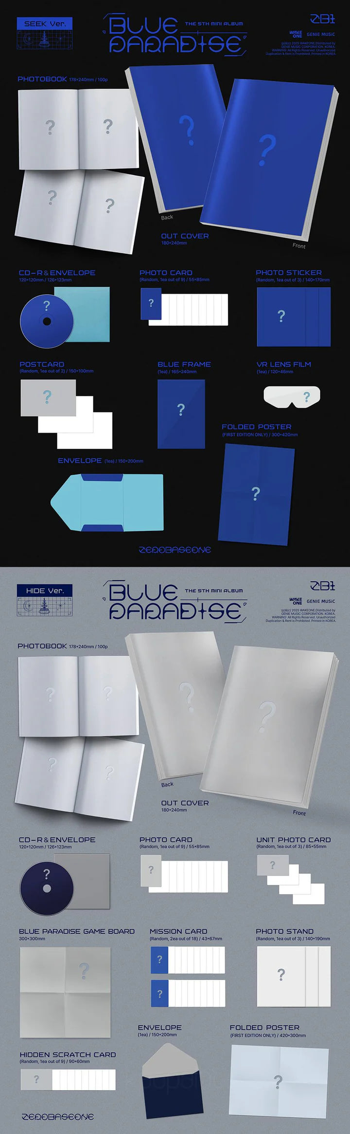 ZEROBASEONE - BLUE PARADISE (5th Mini Album)