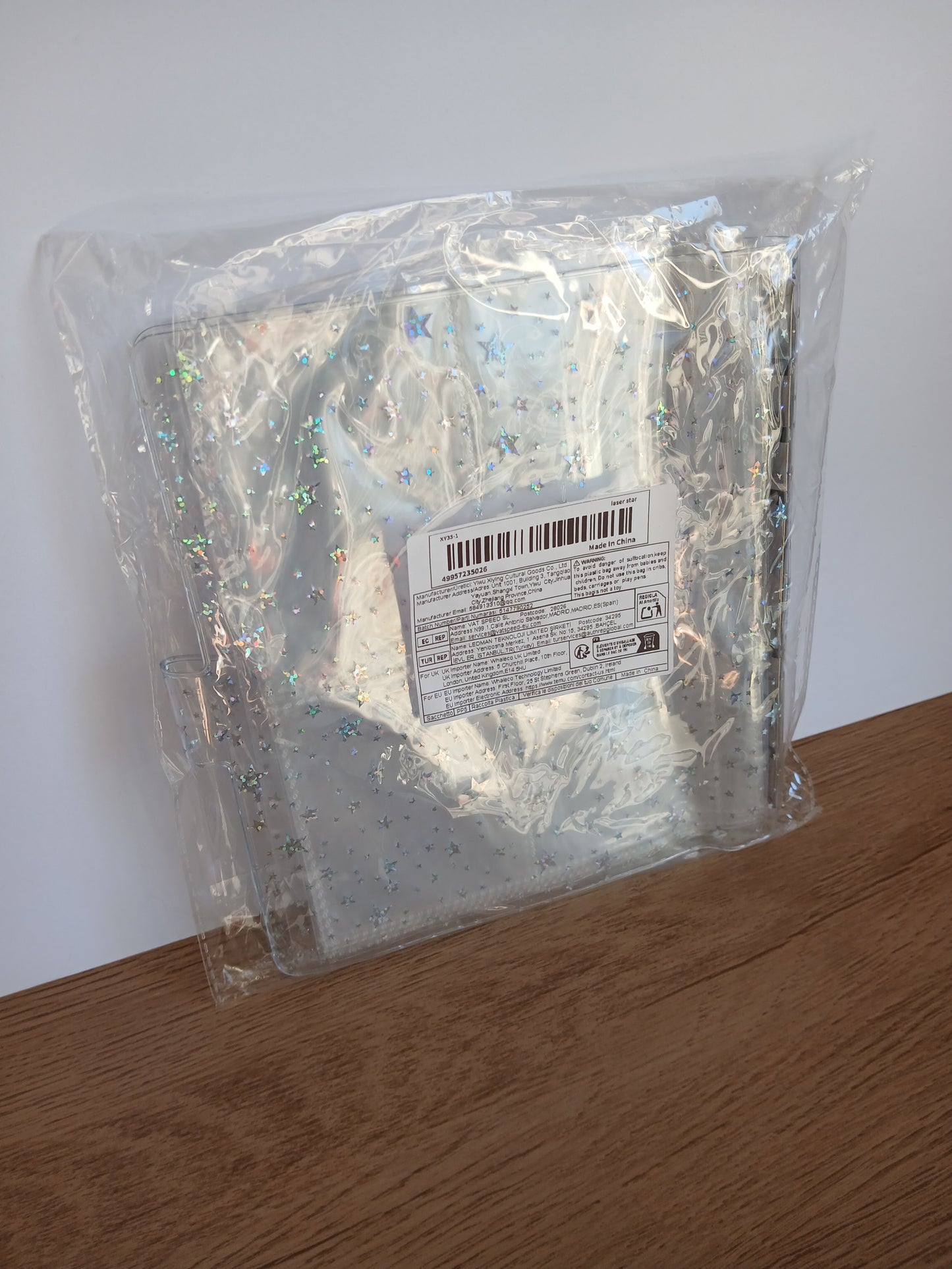 BINDER A5 - Transparente Estrellas Holo