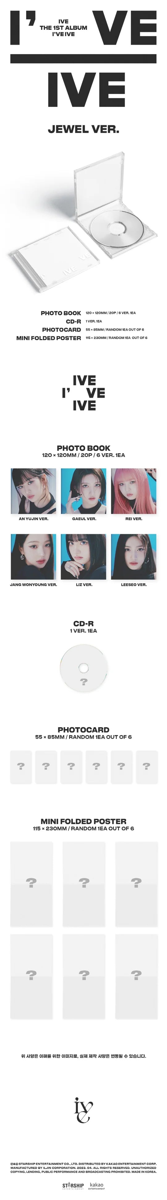 IVE - I'VE IVE (1st Album) JEWEL CASE