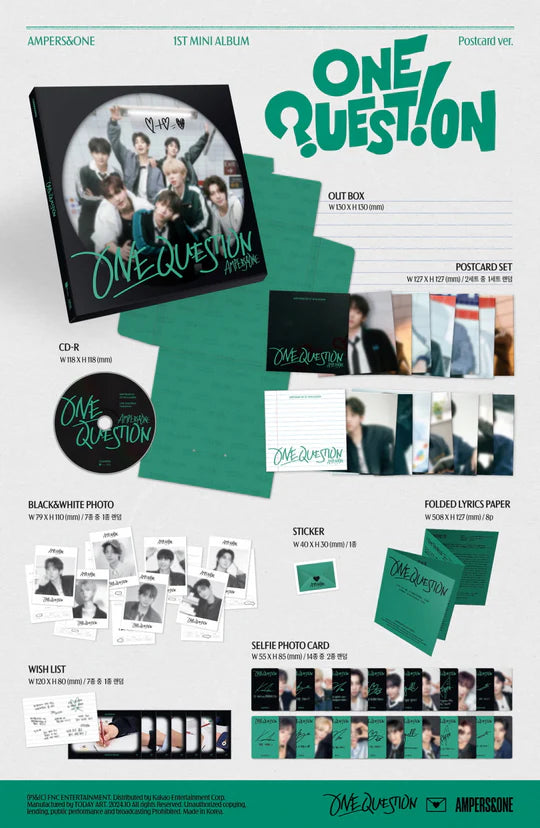 AMPERS&ONE - ONE QUESTION (1st Mini Album) POSTCARD