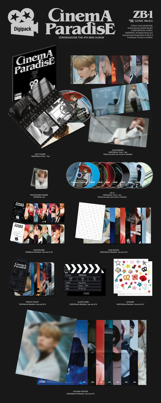 ZEROBASEONE - CINEMA PARADISE (4th Mini Album) DIGIPACK