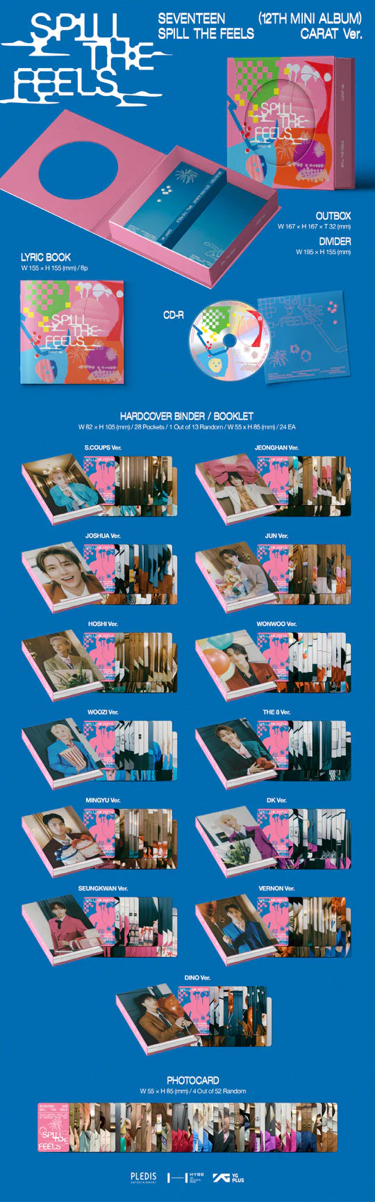 SEVENTEEN - SPILL THE FEELS (12th Mini Album) CARAT