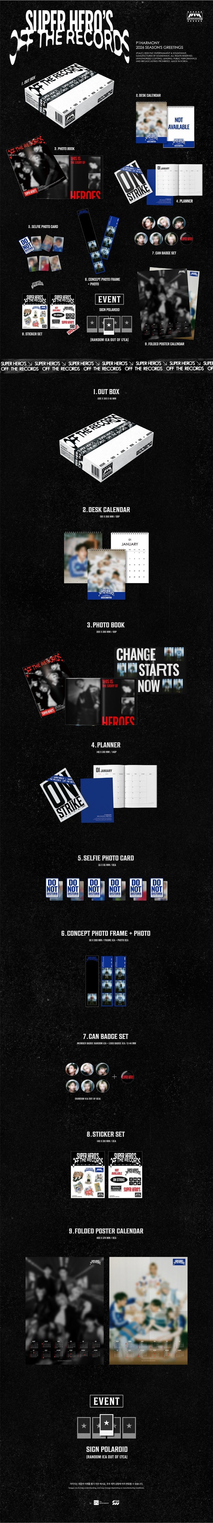 [PRE-ORDEN] P1HARMONY - SUPER HERO'S OFF THE RECORDS 2026 Season’s Greetings