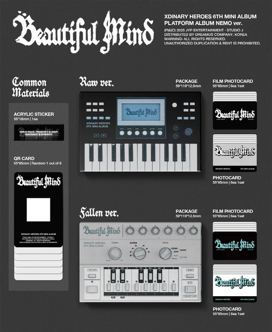 XDINARY HEROES - BEAUTIFUL MIND (6th Mini Album) PLATFORM ALBUM NEMO