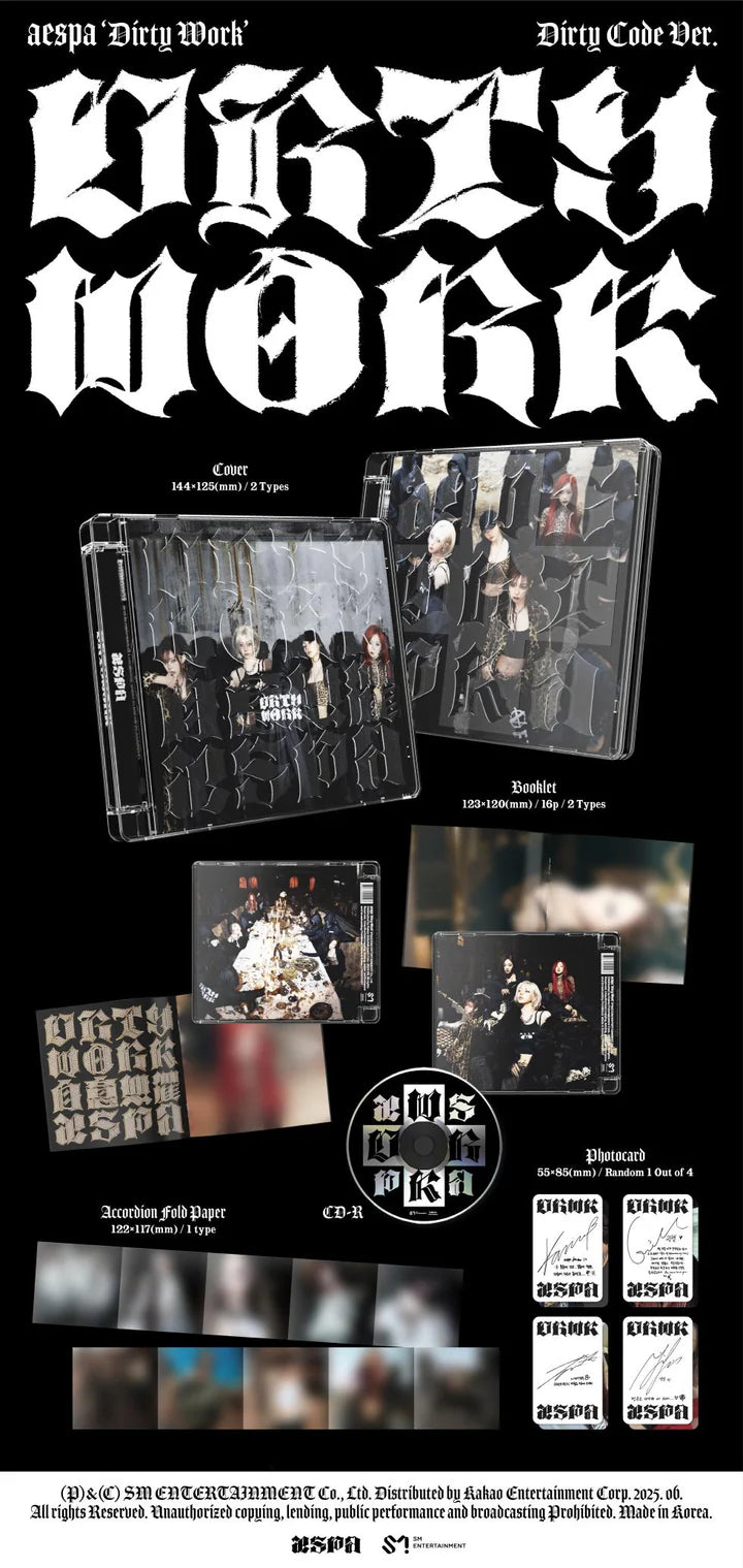AESPA - DIRTY WORK (Single Album) DIRTY CODE