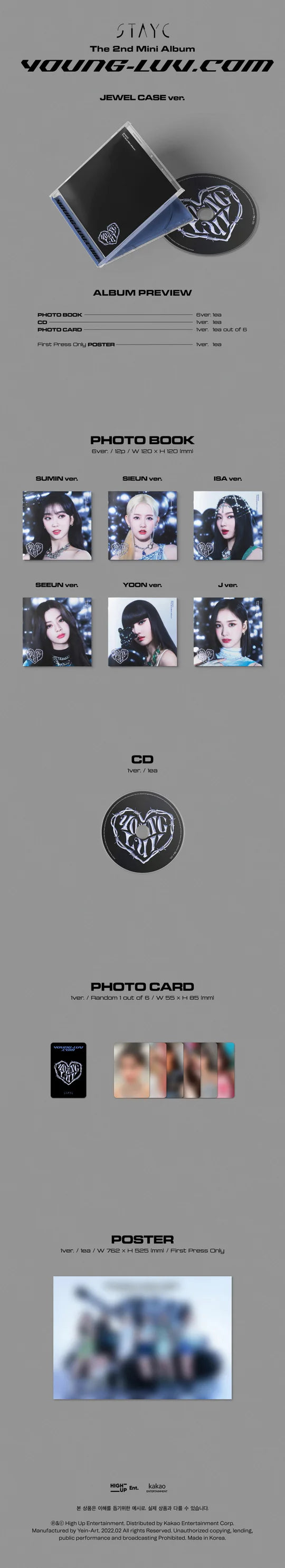 STAYC - Young-luv.com (2nd mini album) JEWEL CASE