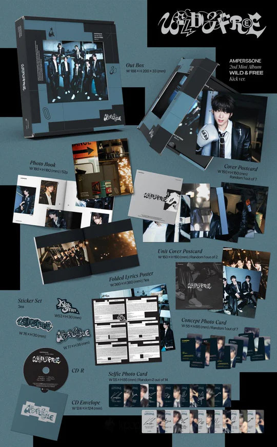 AMPERS&ONE - WILD & FREE (2nd Mini Album) KICK Version