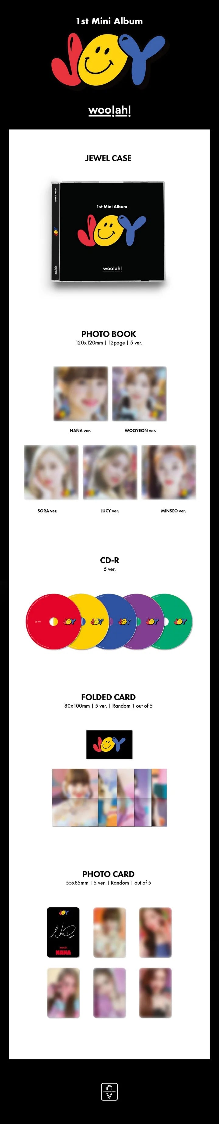 WOO!AH! - JOY (1st Mini Album) LIMITED Jewel Case