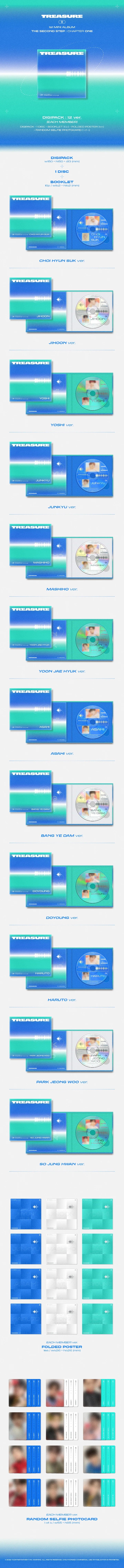 TREASURE - THE SECOND STEP : CHAPTER ONE (1st Mini Album) DIGIPACK