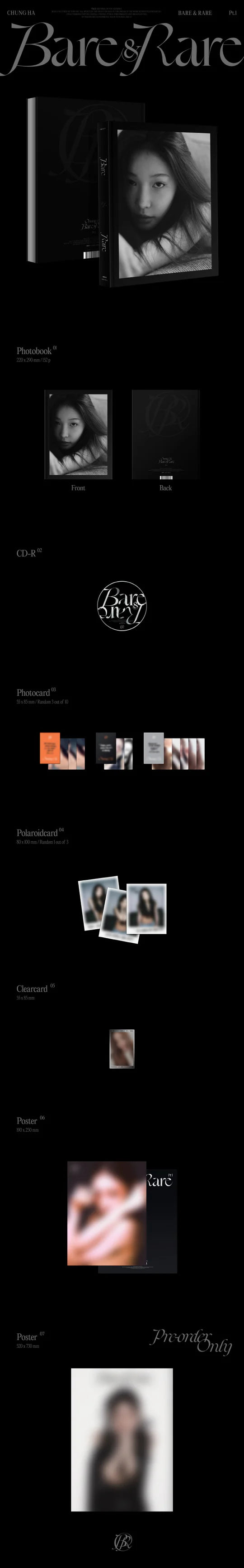 CHUNGHA - Bare&Rare Pt.1 (2nd Album)