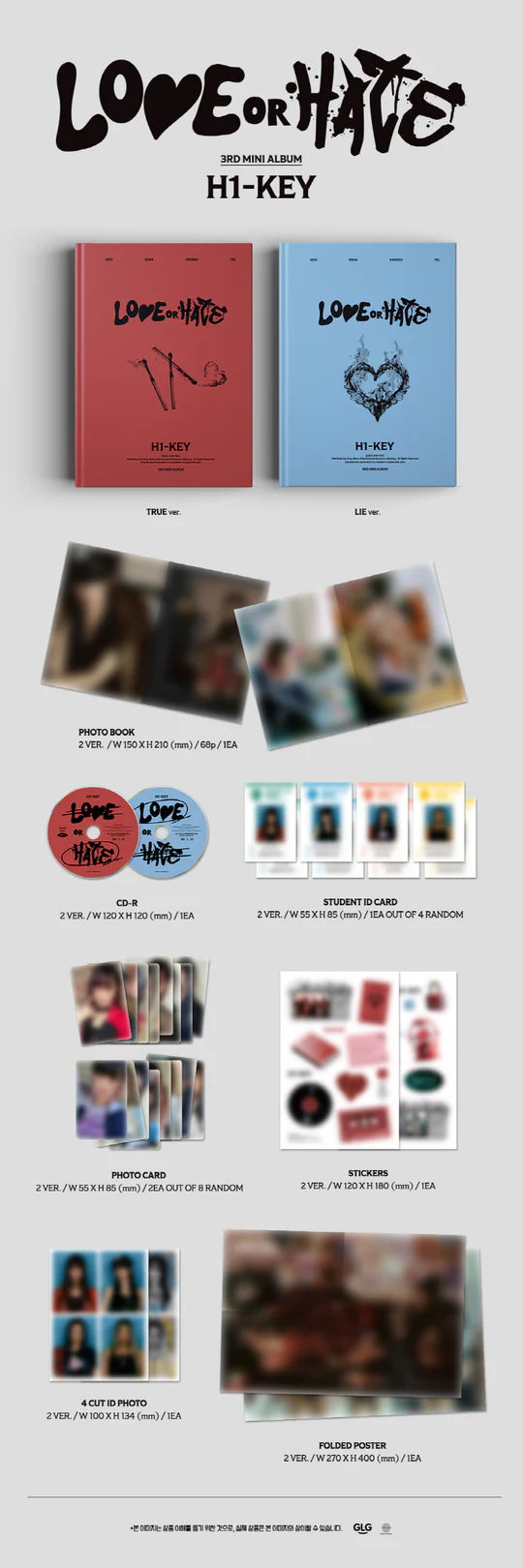 H1-KEY - LOVE OR HATE (3rd Mini Album)