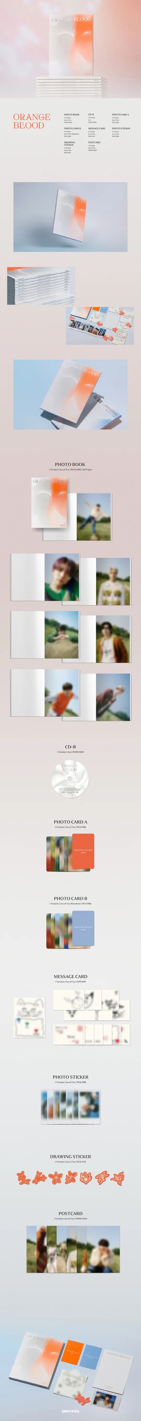 ENHYPEN - ORANGE BLOOD (5th Mini Album) Engene version