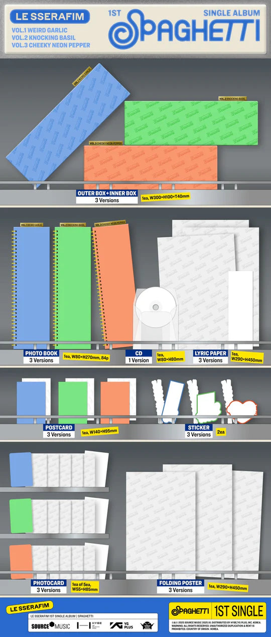 LE SSERAFIM - SPAGHETTI (1st Single Album)