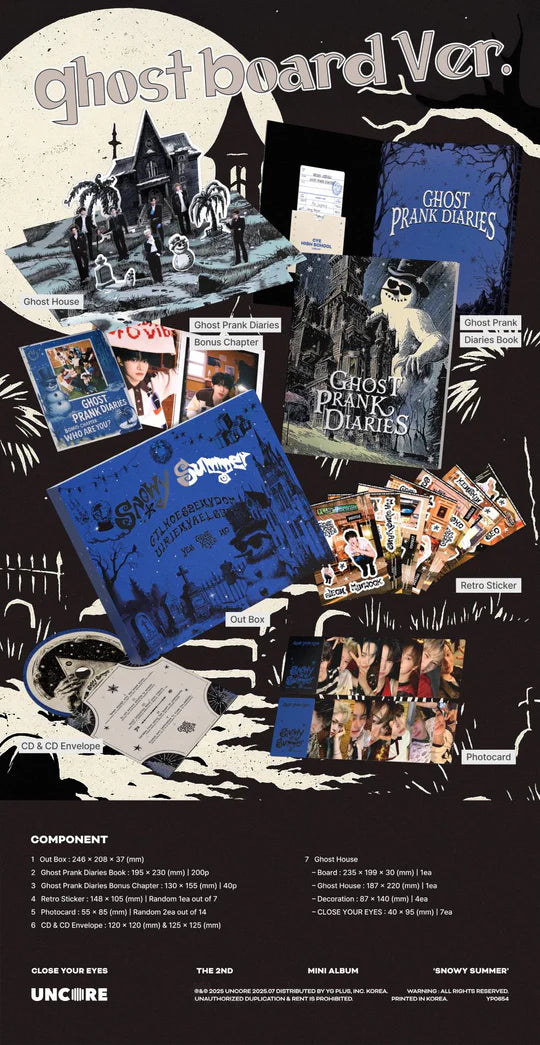 CLOSE YOUR EYES - SNOWY SUMMER (2nd Mini Album) GHOST BOARD Version