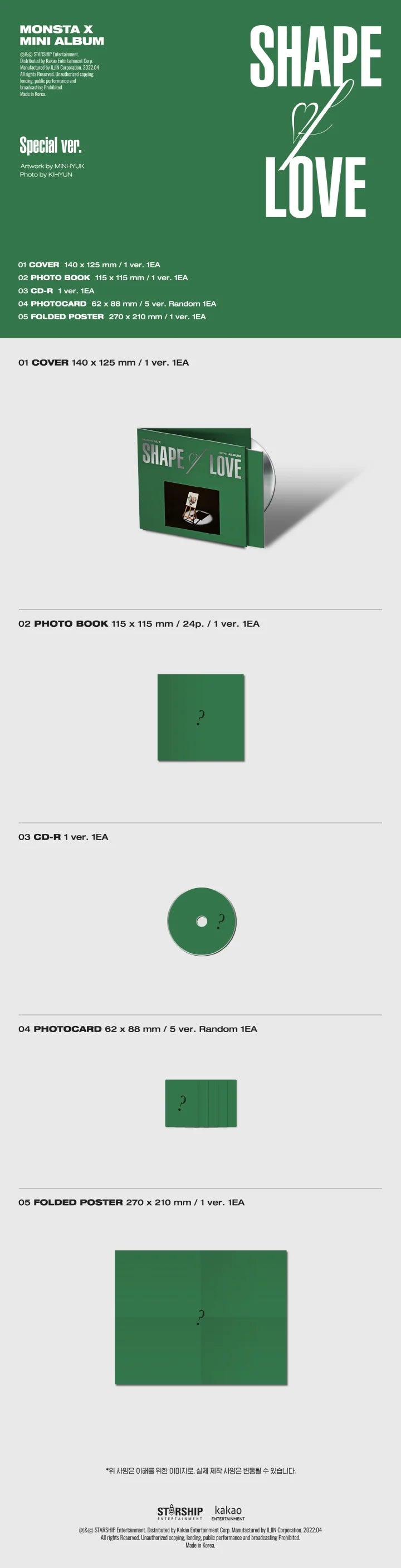 MONSTA X - SHAPE of LOVE (11th Mini Album) SPECIAL Version
