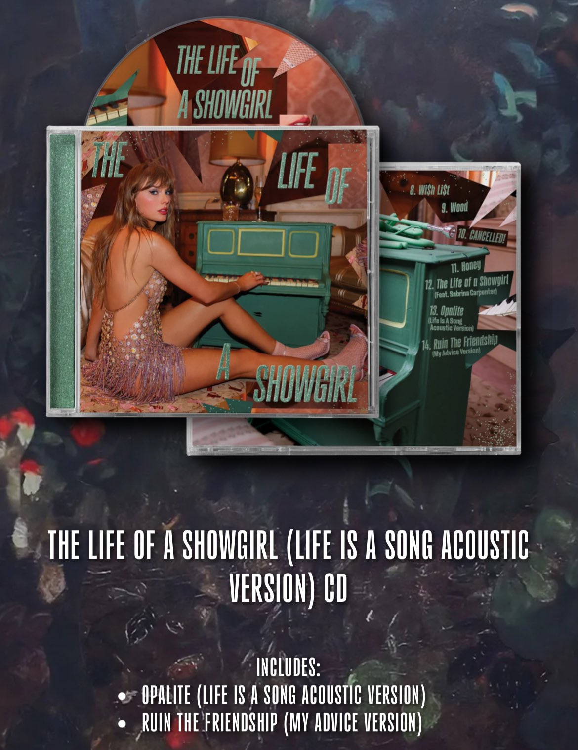 [PRE-ORDEN] TAYLOR SWIFT - The Life of a Showgirl CD LIMITADO (Life is a song acoustic)