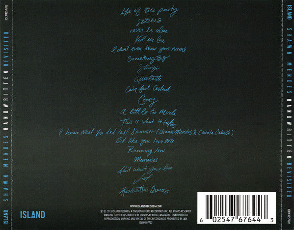 SHAWN MENDES - Handwritten (Revisited) CD