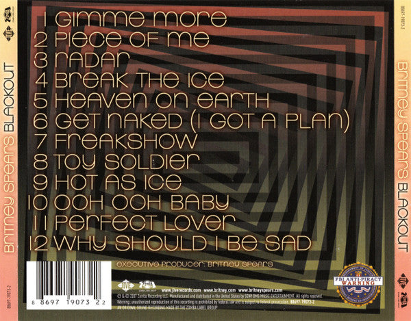 BRITNEY SPEARS - Blackout CD