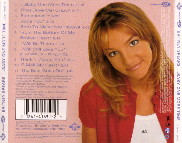 BRITNEY SPEARS - Baby one more time CD