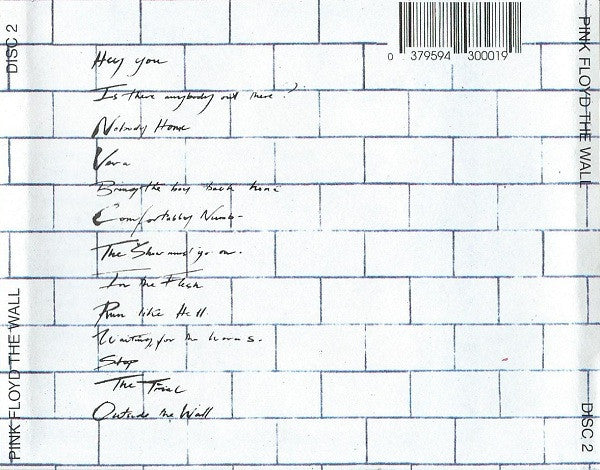 PINK FLOYD - The wall CD
