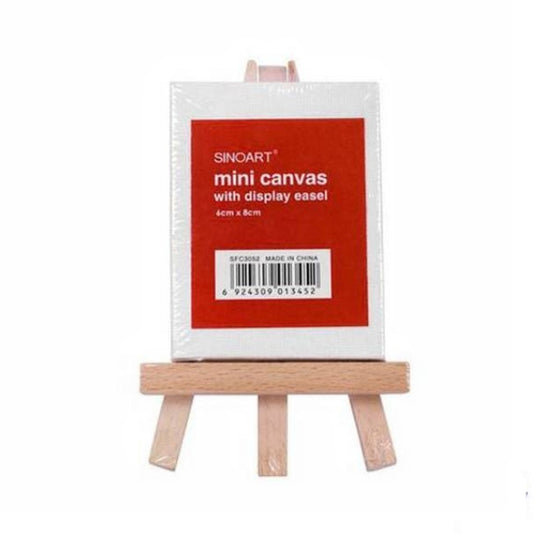 Mini atril de madera con bastidor lienzo