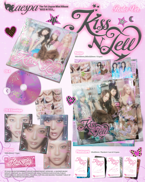 [PRE-VENTA] AESPA - KISS N TELL (Japanese 1st Mini Album) POSTER VERSION