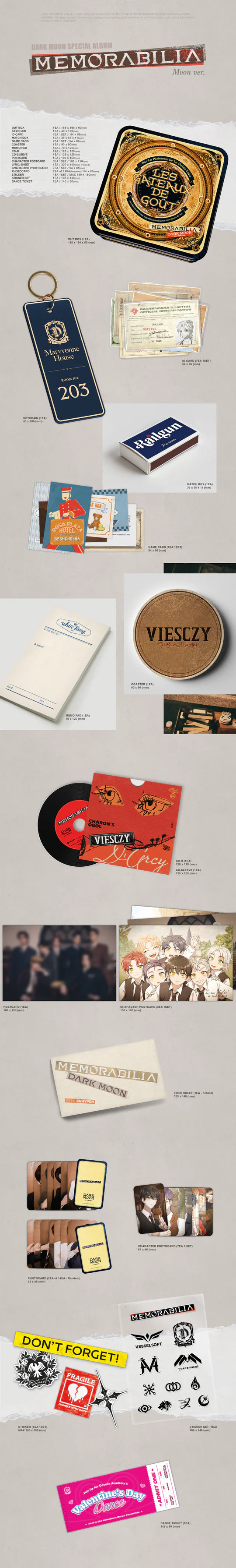 ENHYPEN - MEMORABILIA DARK MOON Specia Album MOON Version