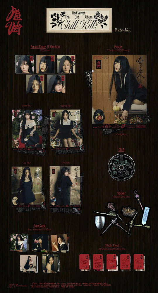 RED VELVET - CHILL KILL (3rd Album) POSTER Version