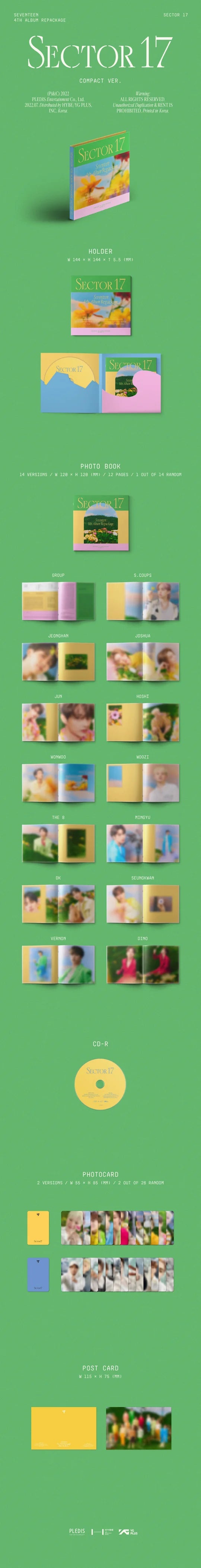 SEVENTEEN - SECTOR 17 (4th Album Repackage) COMPACT